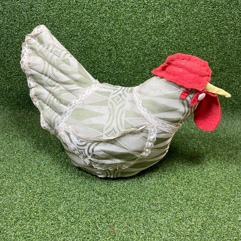 Vintage Handmade Fabric Chicken Hen Farmhouse Country Decor